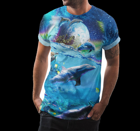 Space Dolphin Shirt - Random Galaxy Official