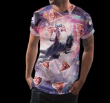 Pizza Cat Riding Dinosaur Shirt - Random Galaxy Official