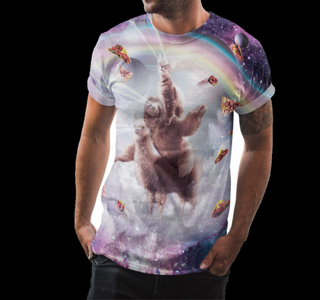 Cat Sloth Llama Shirt | AOP 3D Tee Shirts - Random Galaxy Official