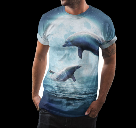 Moon Dolphin Shirt - Random Galaxy Official
