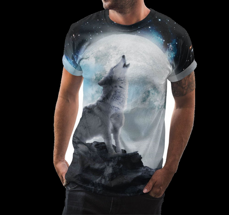 Wolf Howling At Moon Shirt - Random Galaxy Official