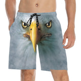 Bald Eagle Face Swim Trunks | Men's Swimming Beach Shorts