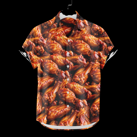 Chemise hawaïenne d’aile de poulet | Chemise boutonnée