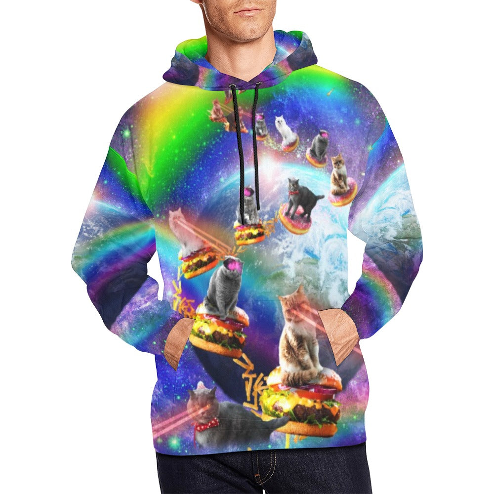 Rainbow Space Cat Hoodie