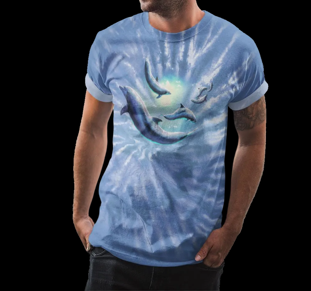 Tie Dye Dolphin Shirt - Random Galaxy