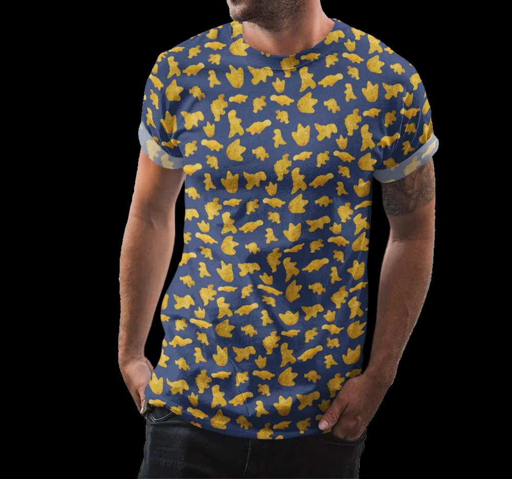 Dinosaur Chicken Nuggets Shirt | AOP 3D Tee Shirts - Random Galaxy