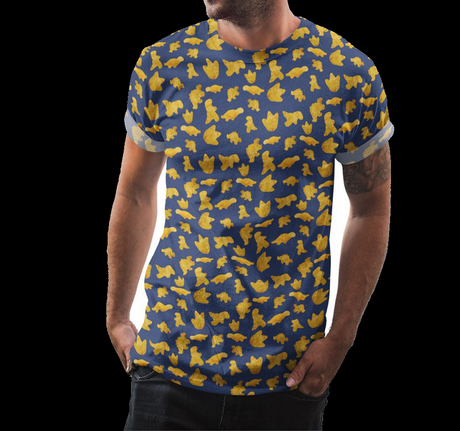 Dinosaur Chicken Nuggets Shirt | AOP 3D Tee Shirts - Random Galaxy