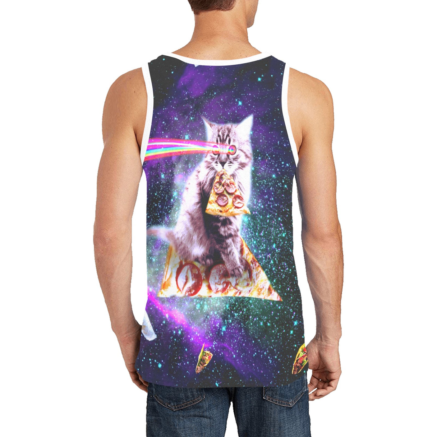 Space Cat Pizza Tank Top