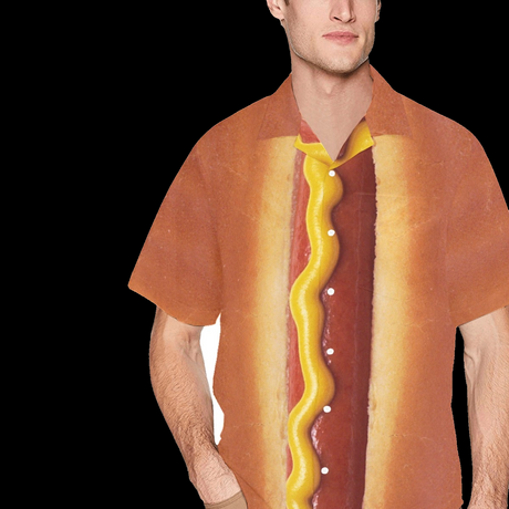 Hot Dog Hawaiian Shirt - Funny BBQ Button-Up