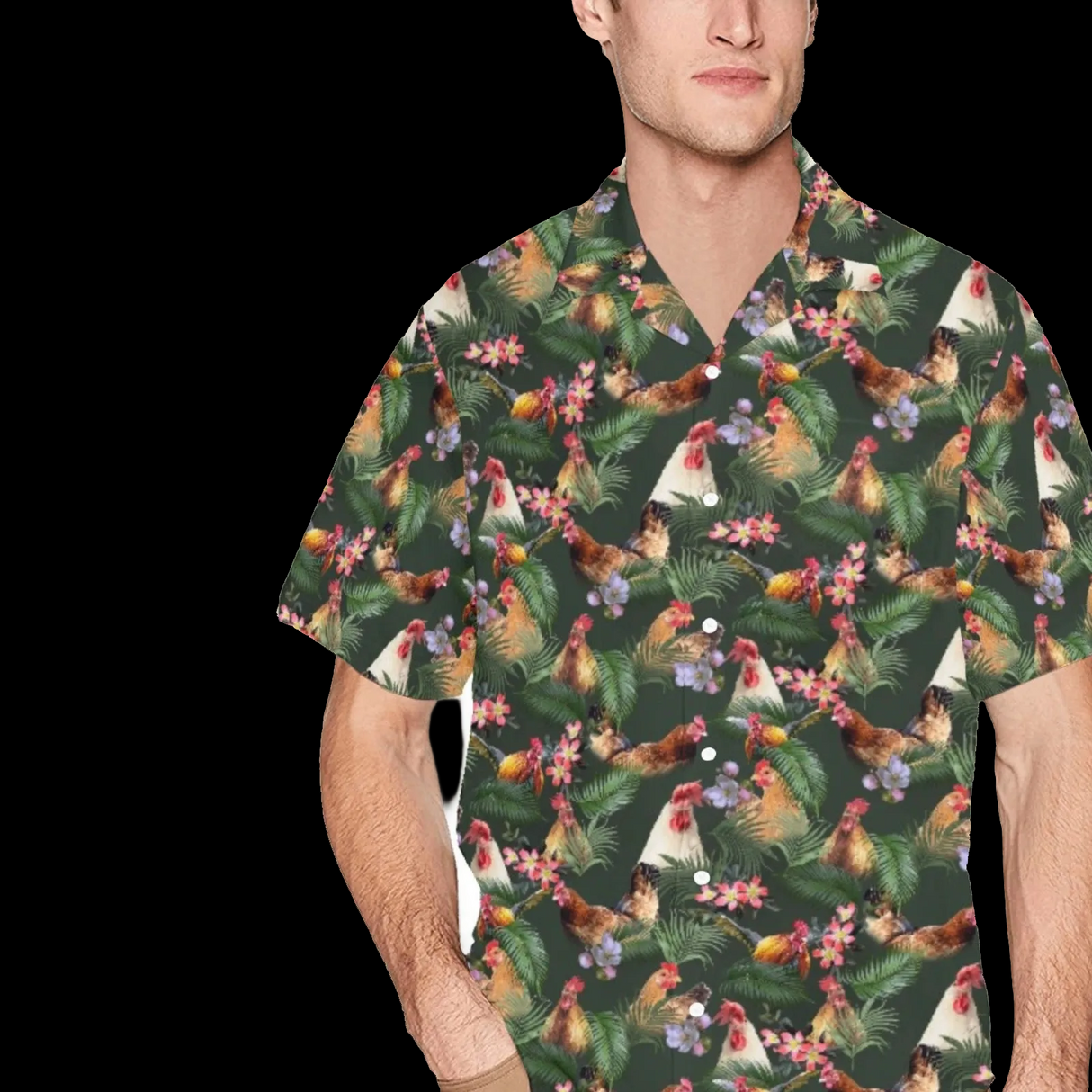 Chicken Hawaiian Shirt - Funny Chicken Button-Up