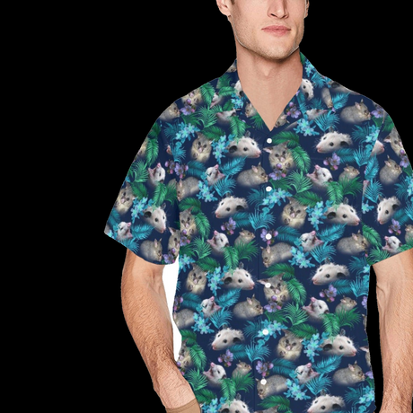 Opossum Possum Hawaiian Shirt - Funny Animal Button-Up