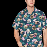 Golden Retriever Hawaiian Shirt - Dog Lover Button-Up