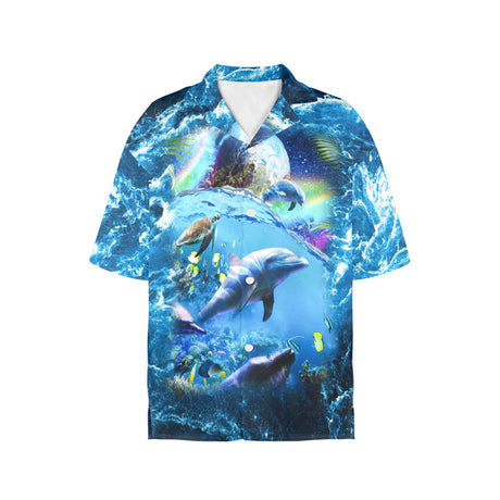 Galaxy Dolphin Women's Hawaiian Shirt