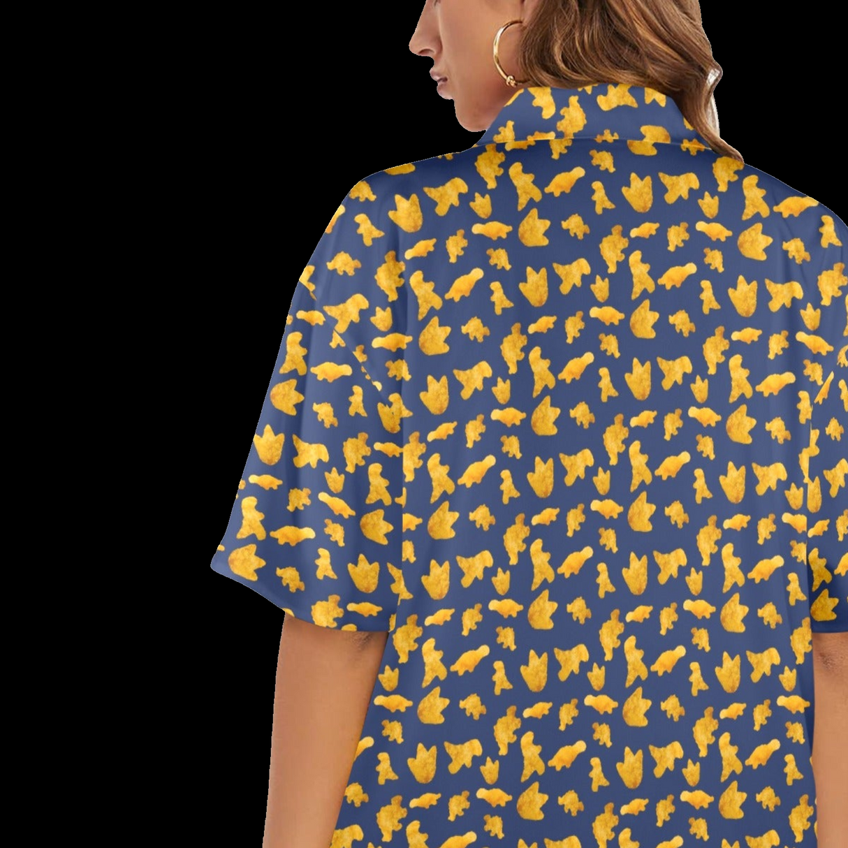 Dinosaur Chicken Nuggets Women's Hawaiian Shirt