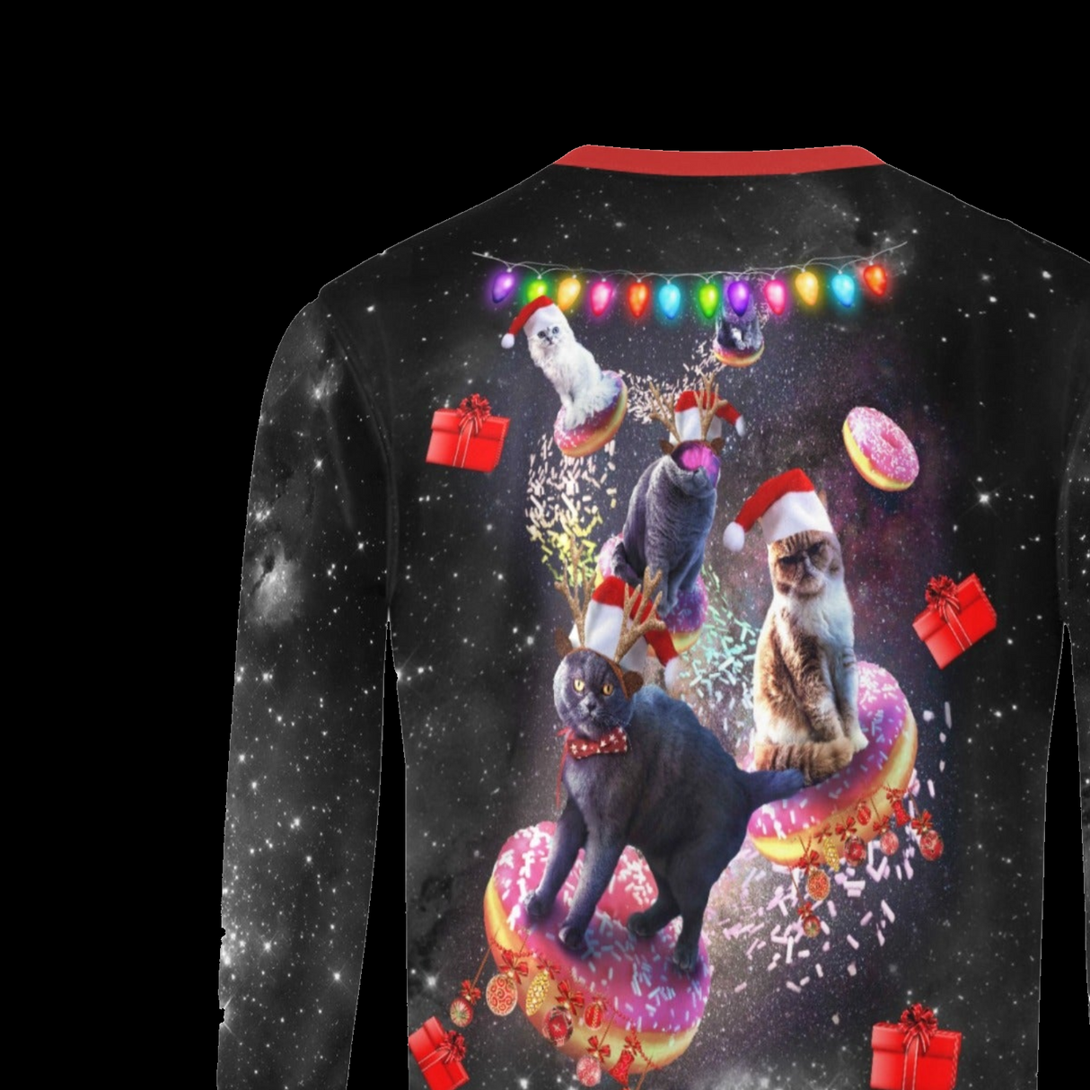 Space Donut Cat Ugly Christmas Sweater