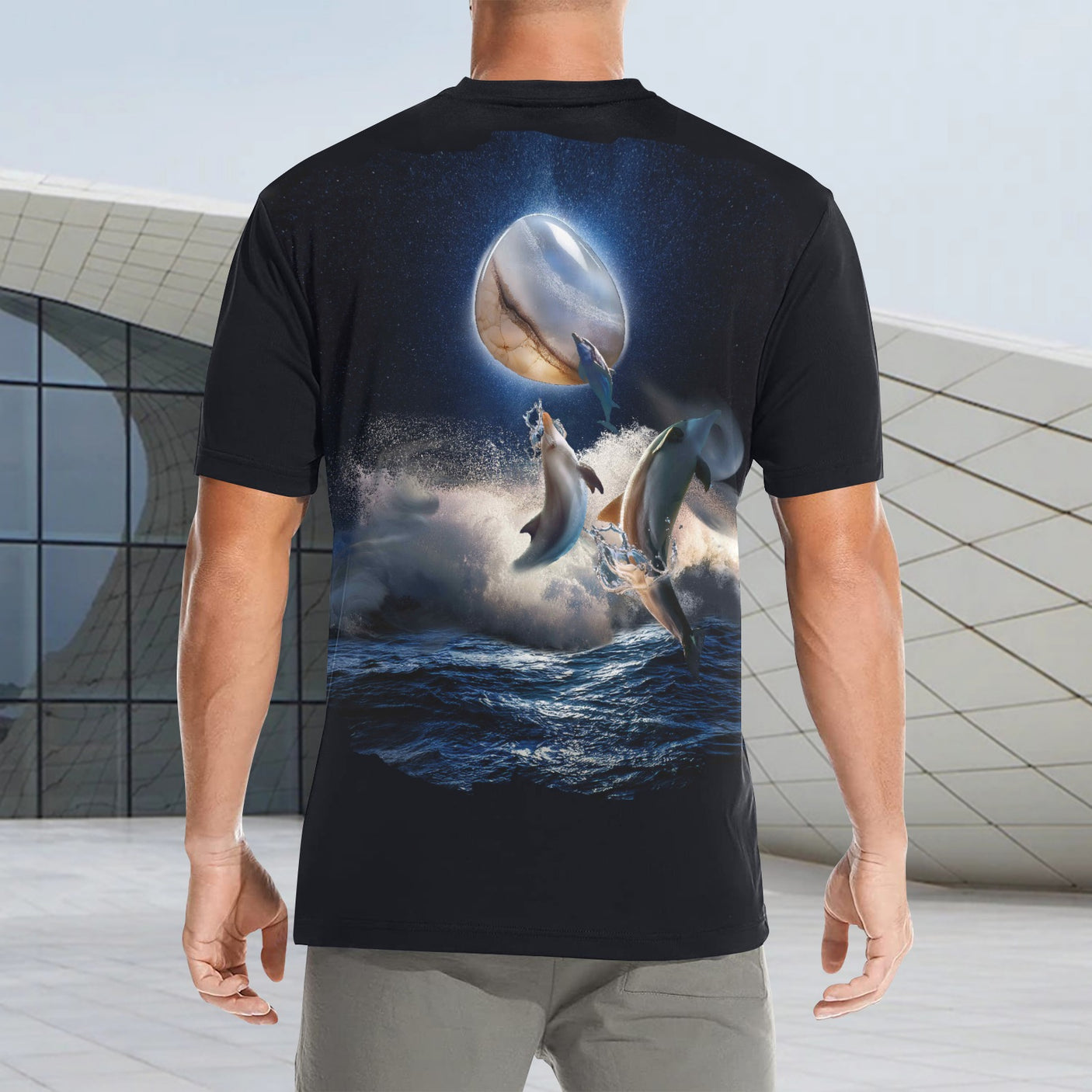 Night Dolphin AOP Shirt | Gemstone Dolphins T-Shirt