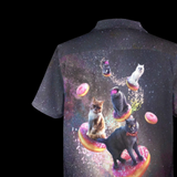 Space Cat Donut Hawaiian Shirt