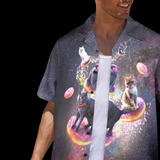 Space Cat Donut Hawaiian Shirt