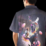 Space Cat Donut Hawaiian Shirt