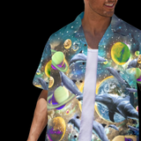 Galaxy Dolphin Hawaiian Shirt