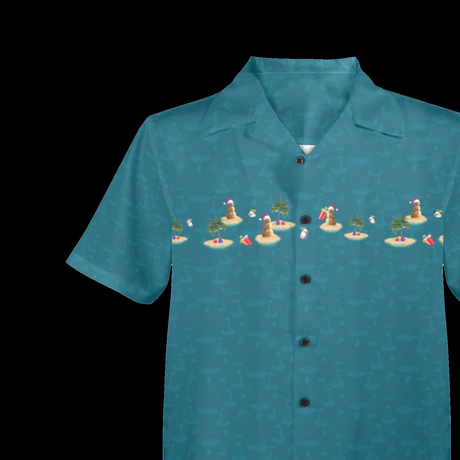Christmas in July Hawaiian Shirt - Tropical Vacation Button-Up