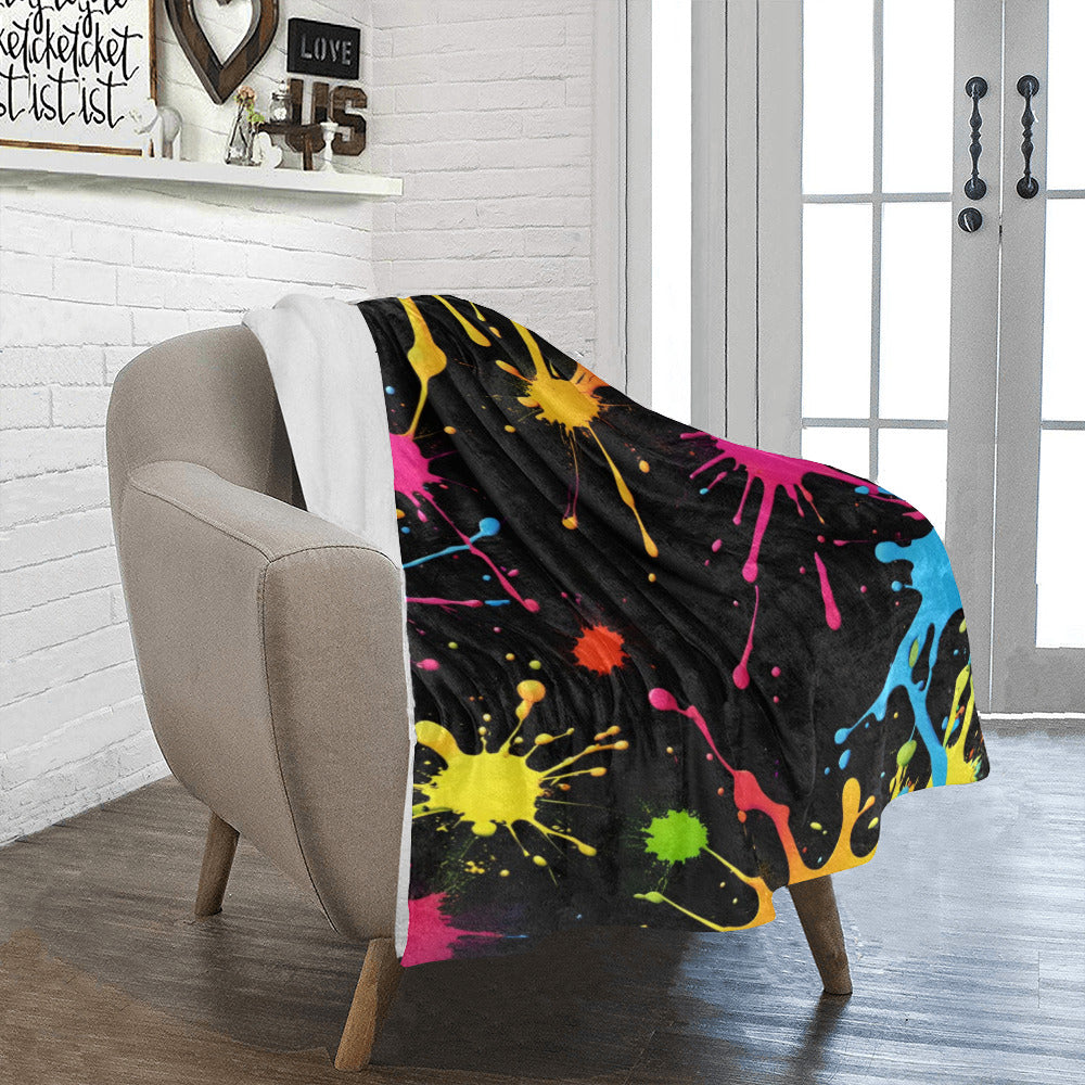 Paint Splatter Throw Blanket