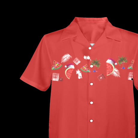 Christmas in July Guayabera Shirt - Tropical Holiday Button-Up