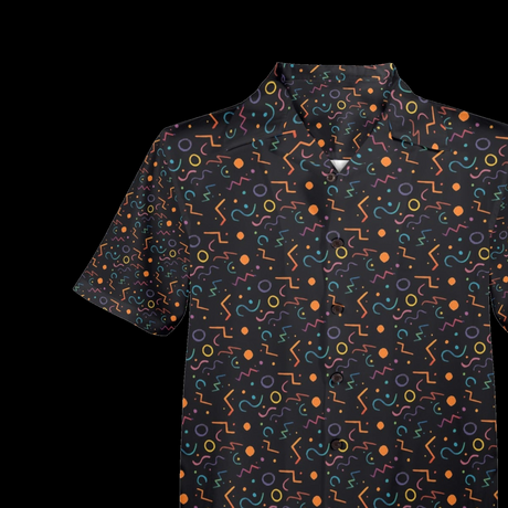 Arcade Carpet Hawaiian Shirt - Retro 80s Gamer Button-Up