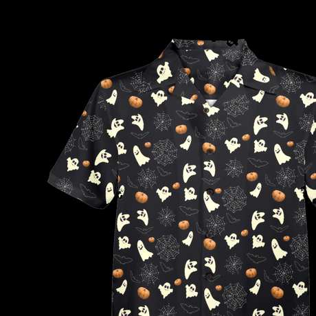 Ghost Halloween Hawaiian Shirt - Spooky Vacation Button-Up