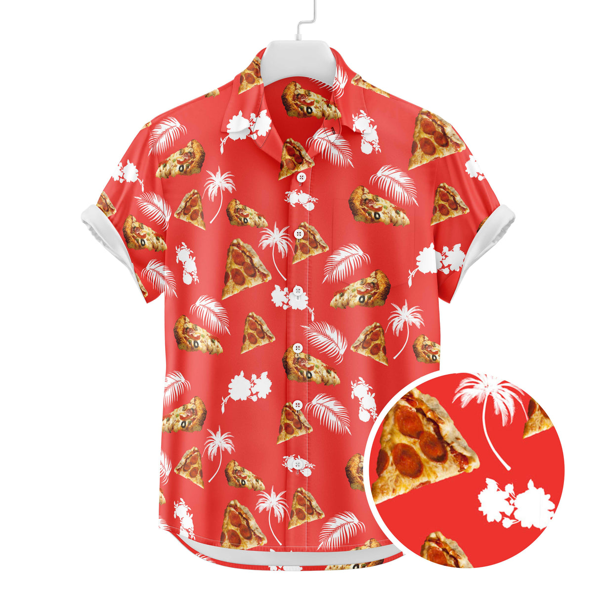 Pizza Hawaiian Shirt | Button Up Down Shirt