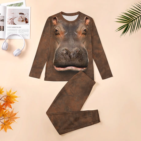 Hippo Face Pajamas