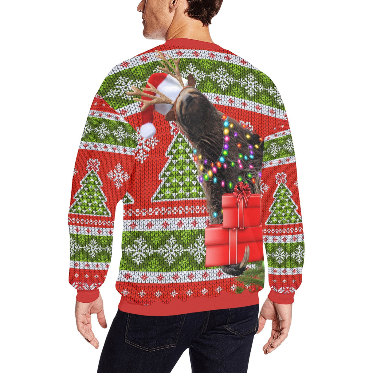 Pull de Noël laid paresseux