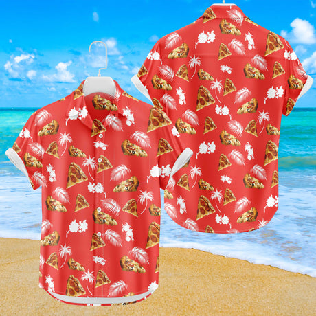 Pizza Hawaiian Shirt | Button Up Down Shirt