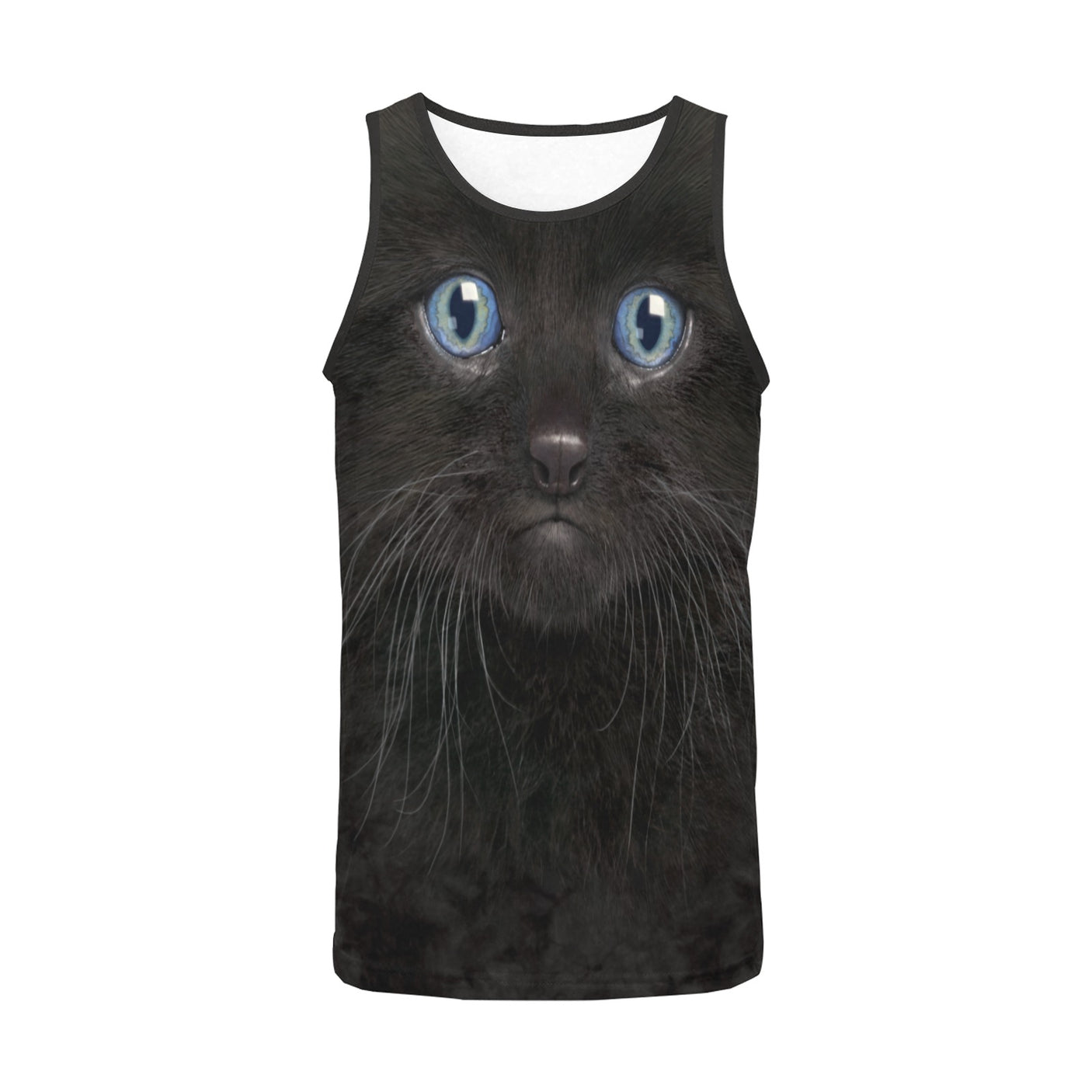 Black Kitten Face Tank Top