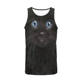 Black Kitten Face Tank Top