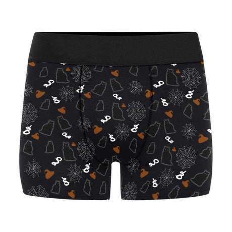 Black Cat Halloween Boxer Brief Boxers