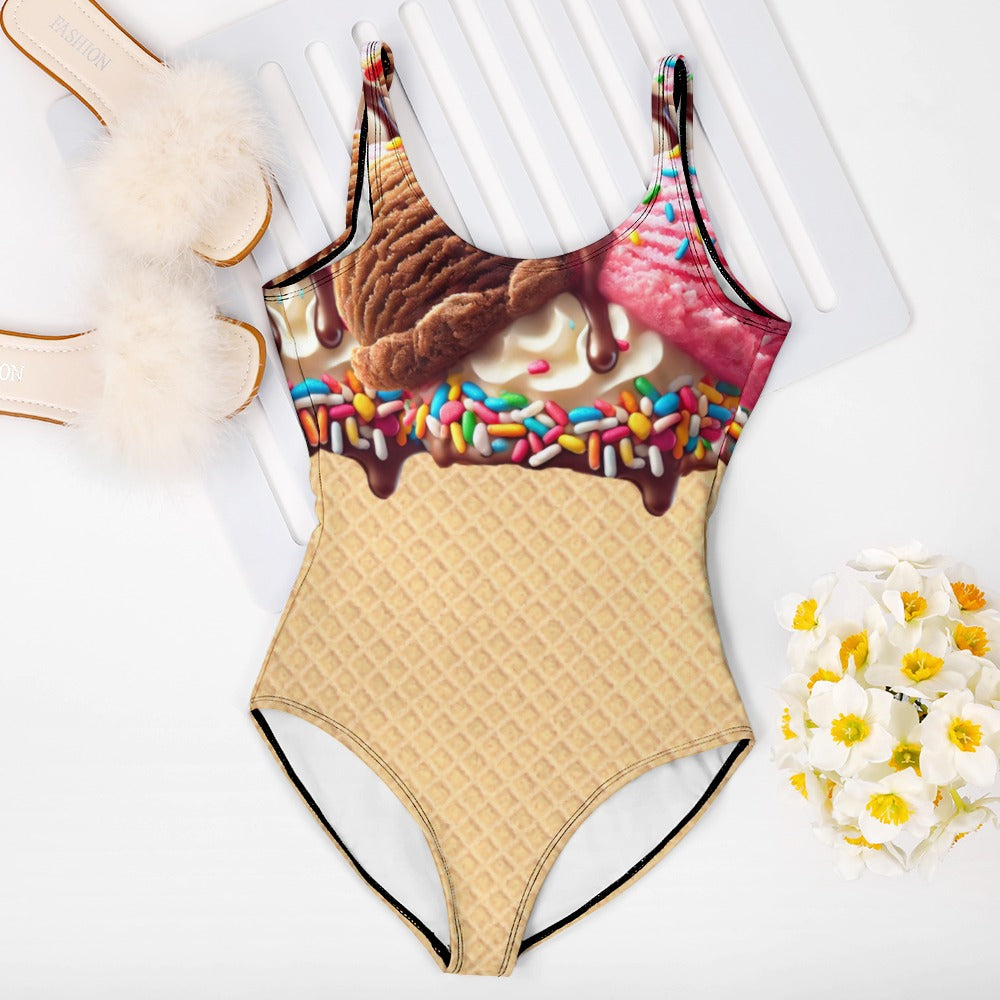 Ice Cream One Piece Swimsuit