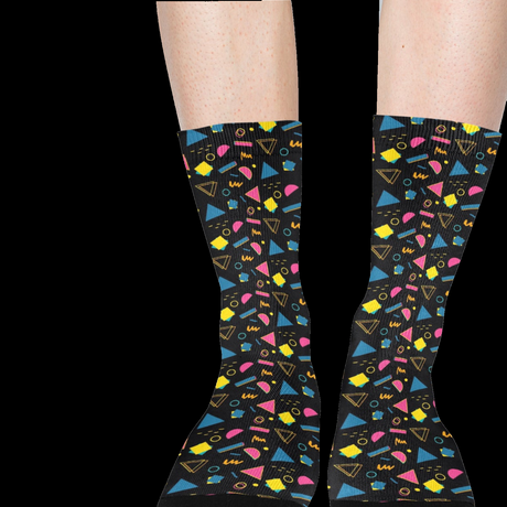 Neon Arcade Carpet Socks - Gamer Gift Crew Socks