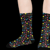 Neon Arcade Carpet Socks - Gamer Gift Crew Socks