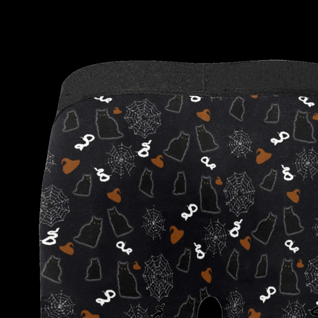 Black Cat Halloween Boxer Brief Boxers