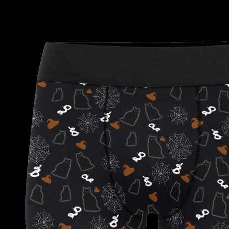 Black Cat Halloween Boxer Brief Boxers