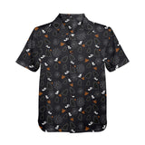 Black Cat Halloween Hawaiian Shirt | Button Up Down Shirt