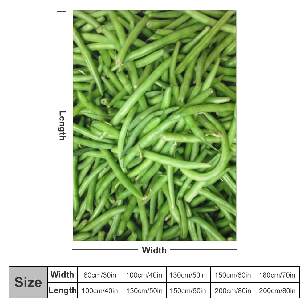 Green Bean Throw Blanket