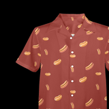 Hot Dog Hawaiian Shirt - Summer BBQ Party Button-Up