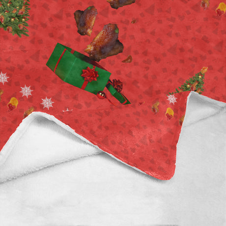 Christmas Chicken Wing Throw Blanket
