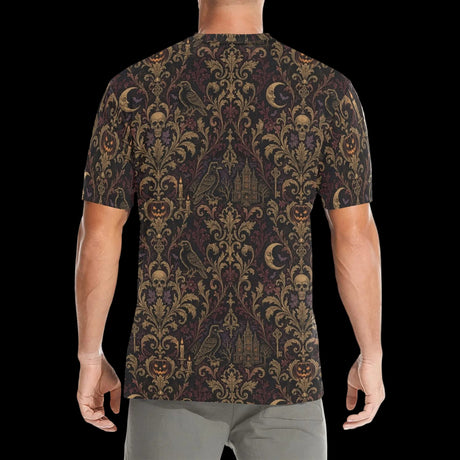 Haunted Victorian Damask Men’s Halloween T-Shirt