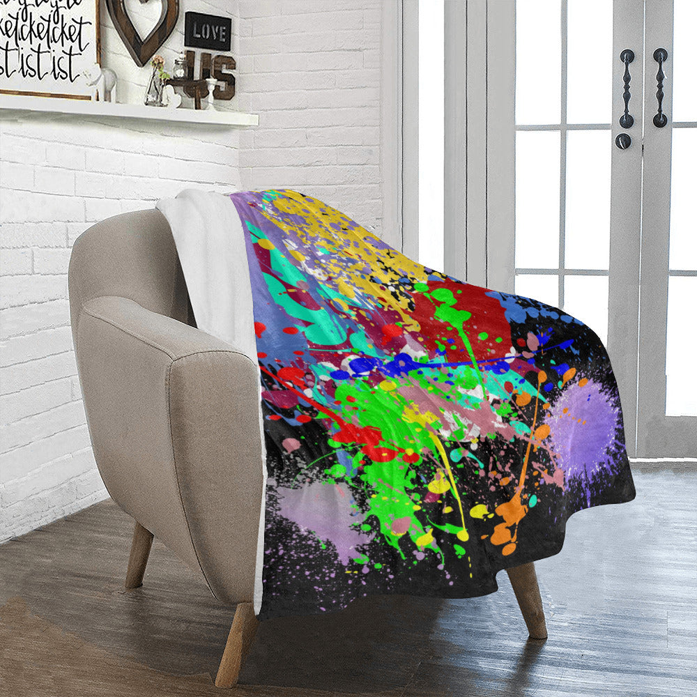 Paint Splatter Throw Blanket
