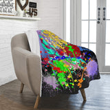 Paint Splatter Throw Blanket
