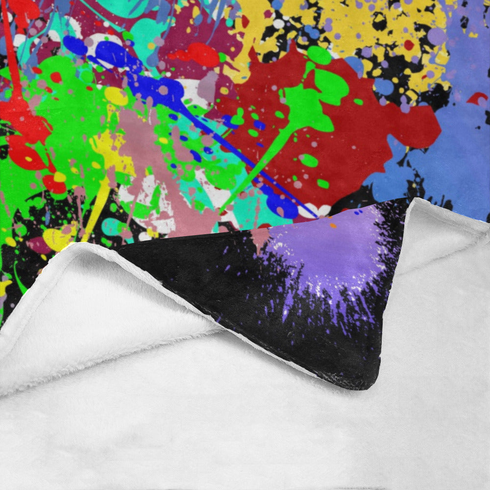 Paint Splatter Throw Blanket