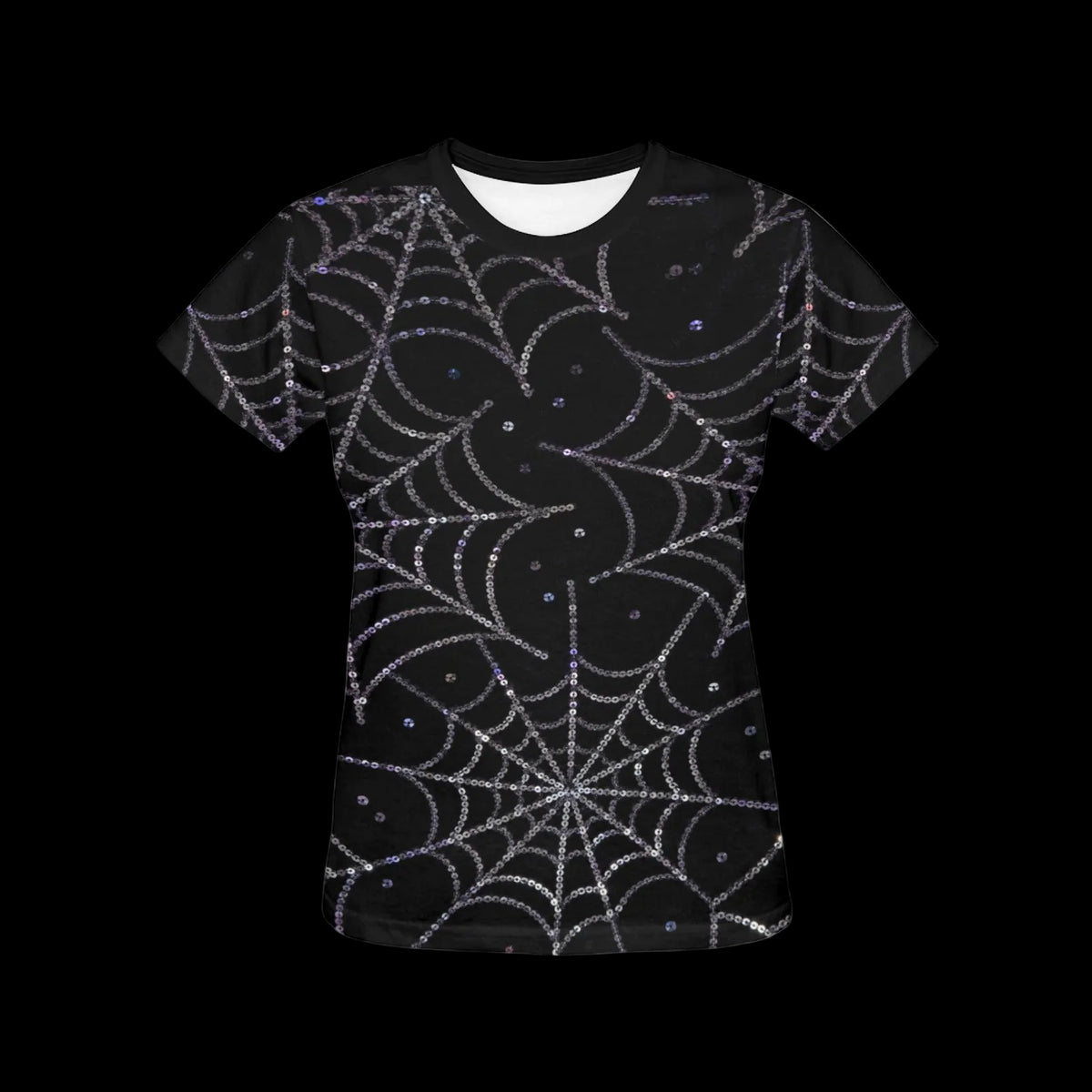 Glossy Spider Web Costume Shirt for Women